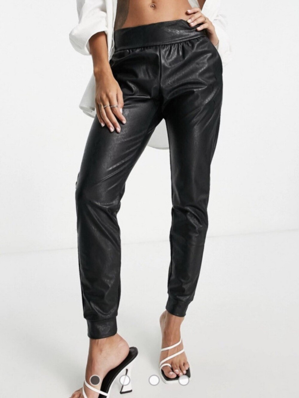 $168 COMMANDO Relaxed Fit Leather Jogger Pants